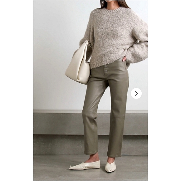 JOSEPH Den cropped leather straight-leg pants Size US 10 FR 42 - Picture 15 of 15